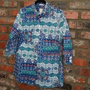 Chico's No-Iron botton down.